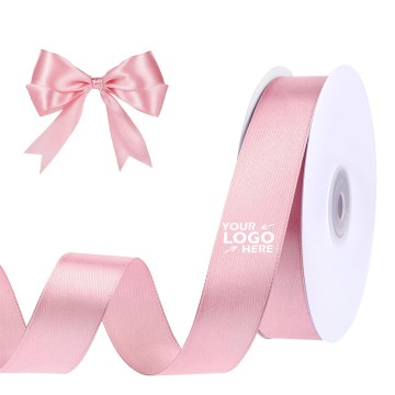 1” x Continuous 25 Yards Pink Satin Ribbon